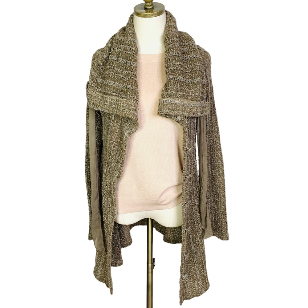 a'reve chunky knit textured weave cardigan LARGE 3390 - Picture 1 of 10